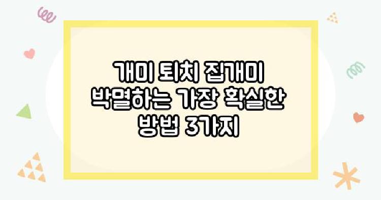 개미 퇴치 집개미