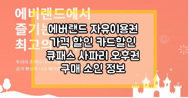 에버랜드 자유이용권