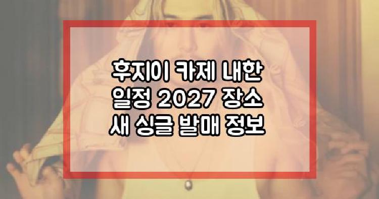 후지이 카제 내한