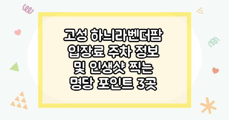 고성 하늬라벤더팜