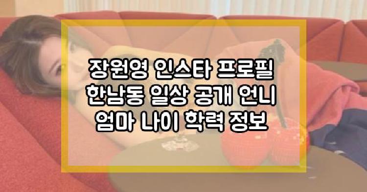 장원영 한남동 일상 공개