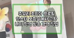 쥬얼리 조민아 프로필 인스타 보험설계사 근황 나이 학력 방송 경력 직업