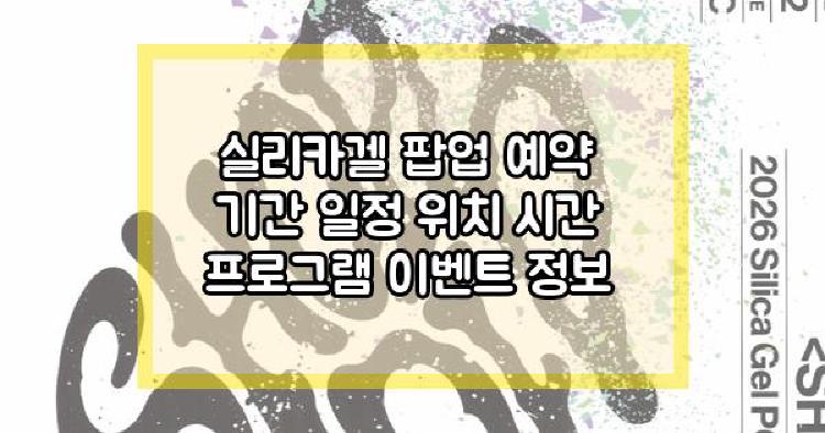 실리카겔 팝업