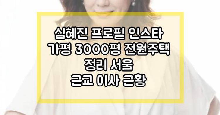 심혜진 서울 이사