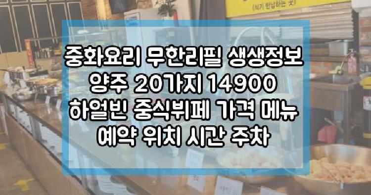 중화요리 무한리필